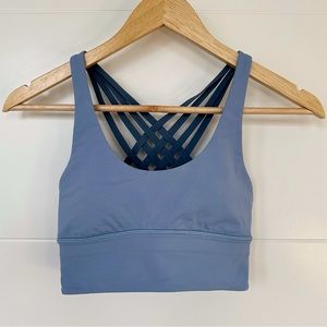 Lululemon Free to Be Moved Bra Cascade Blue/Slate Blue Size 2